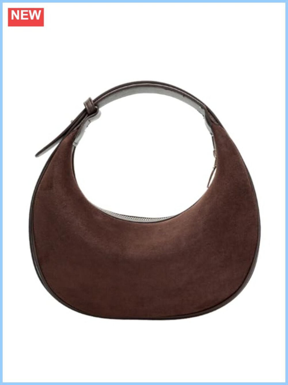 Suede Leather Hobo Shoulder Crossbody Bag Vegan Faux PU